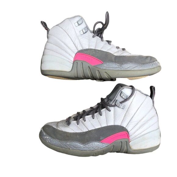 RARE 2016 Air Jordan 12 Retro Wolf Grey Vivid Pink Size 7 - Picture 11 of 16